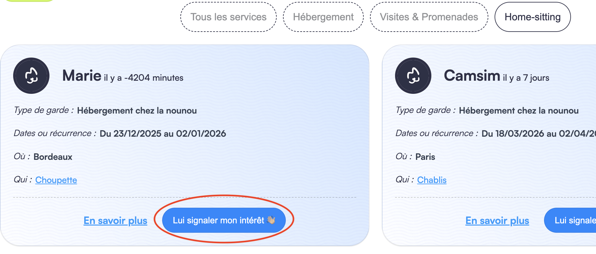 comment répondre à une annonce de garde d'animal