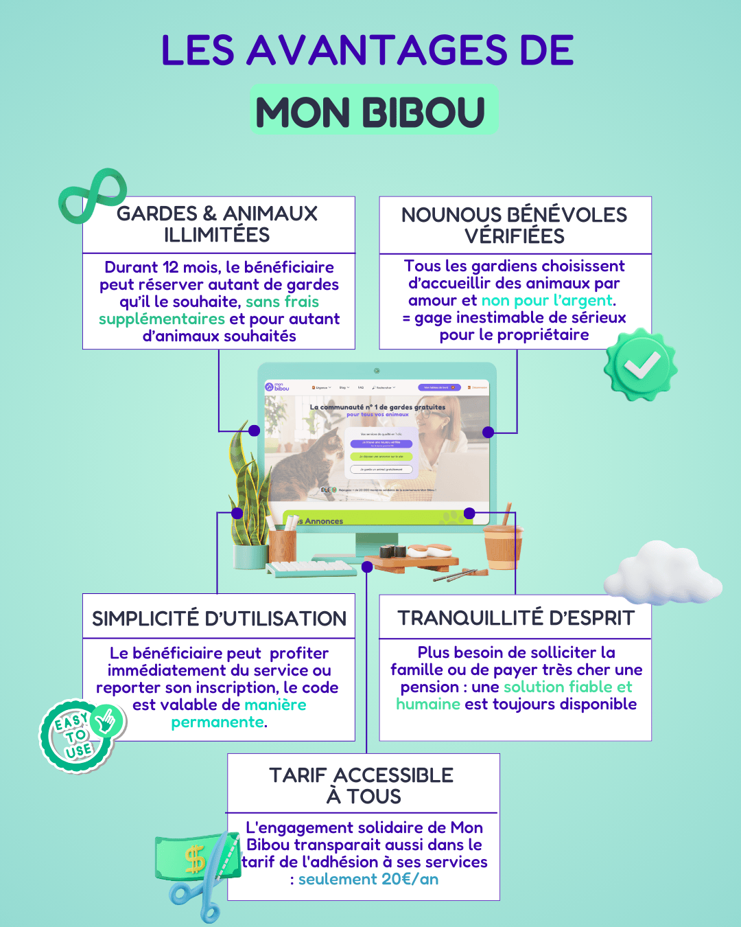 les avantages du réseau Mon Bibou