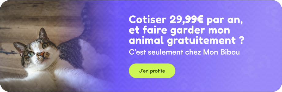 cotiser 29,99€ pour faire garder gratuitement mon animal, c'est sur mon-bibou.fr